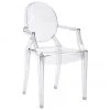 Kartell Chaise transparente en plastique Louis Ghost, larg. 54 x prof. 55 cm
