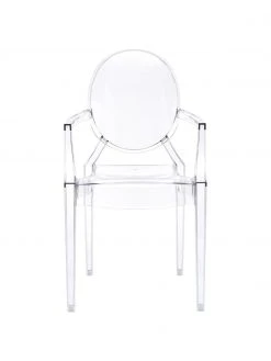 Kartell Chaise transparente en plastique Louis Ghost, larg. 54 x prof. 55 cm -Jardin Soldes Boutique Chaise transparente en plastique Louis Ghost 3