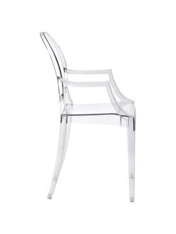 Kartell Chaise transparente en plastique Louis Ghost, larg. 54 x prof. 55 cm -Jardin Soldes Boutique Chaise transparente en plastique Louis Ghost 4