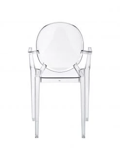 Kartell Chaise transparente en plastique Louis Ghost, larg. 54 x prof. 55 cm -Jardin Soldes Boutique Chaise transparente en plastique Louis Ghost 5