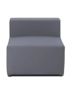 Westwing Collection Chauffeuse de canapé d'extérieur gris foncé Simon, larg. 75 x prof. 105 cm