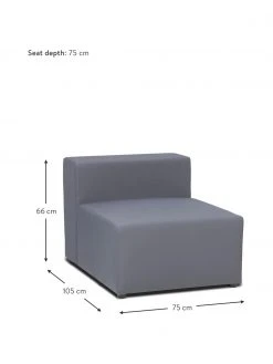 Westwing Collection Chauffeuse de canap&eacute; d'ext&eacute;rieur gris fonc&eacute; Simon, larg. 75 x prof. 105 cm -Jardin Soldes Boutique Chauffeuse de canape dexterieur gris fonce Simon 4