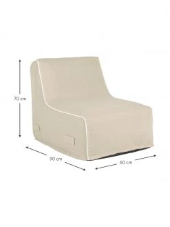Bizzotto Chauffeuse de jardin gonflable beige Rihanna, larg. 60 x prof. 90 cm -Jardin Soldes Boutique Chauffeuse de jardin gonflable beige Rihanna 2