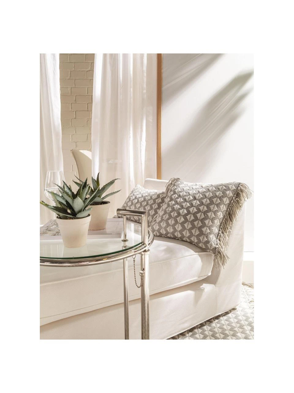 Benuta Coussin 40x40 ethnique d'extérieur Morty, larg. 40 x long. 40 cm 4 Benuta Coussin 40x40 ethnique d'extérieur Morty, larg. 40 x long. 40 cm – Image 2