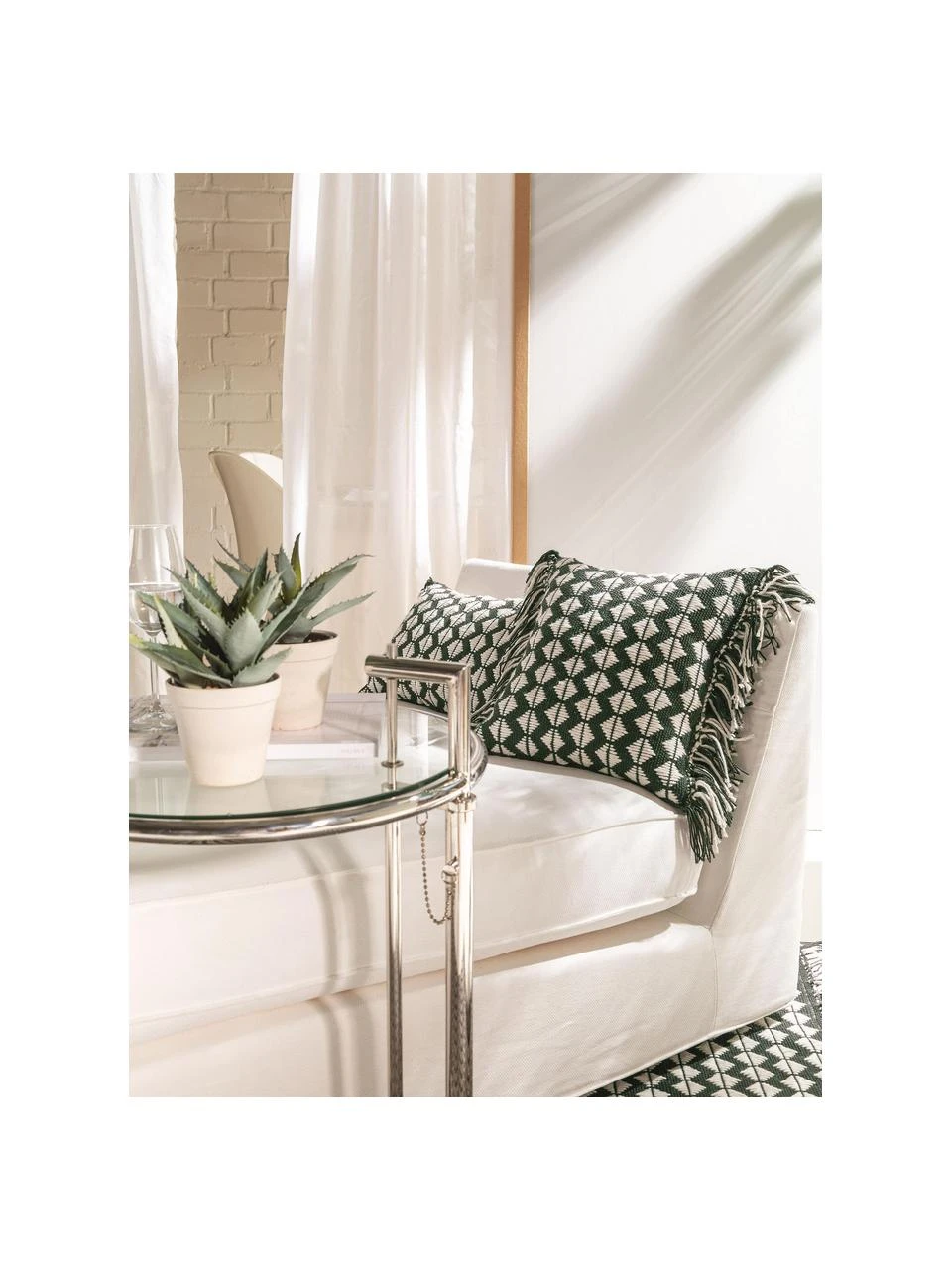 Benuta Coussin 40x40 ethnique d'extérieur Morty, larg. 40 x long. 40 cm 4 Benuta Coussin 40x40 ethnique d'extérieur Morty, larg. 40 x long. 40 cm – Image 2