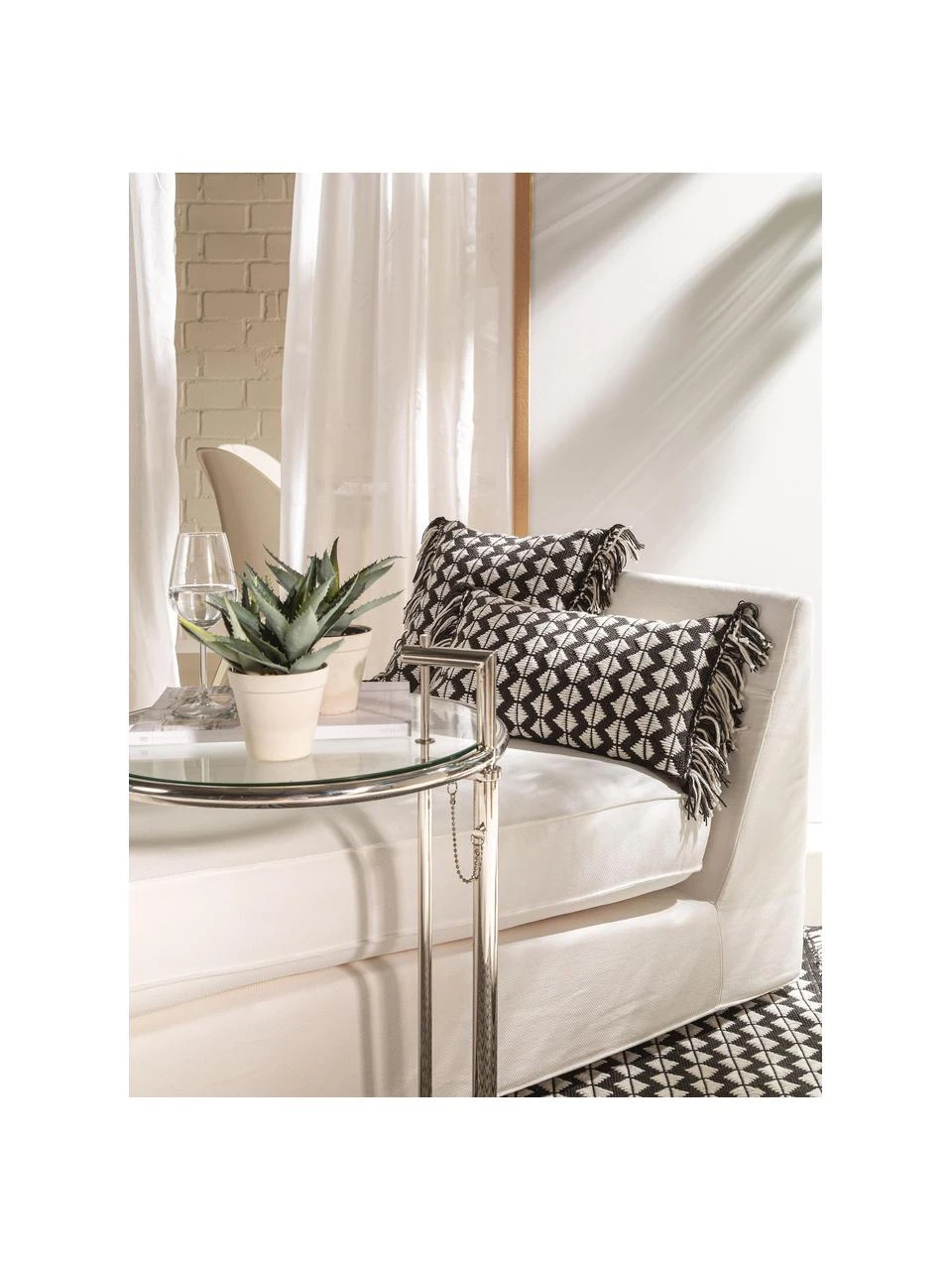 Benuta Coussin 40x40 ethnique d'extérieur Morty, larg. 30 x long. 50 cm 4 Benuta Coussin 40x40 ethnique d'extérieur Morty, larg. 30 x long. 50 cm – Image 2