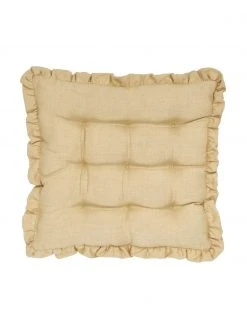 Westwing Collection Coussin de chaise 40x40 avec volants Camille, larg. 40 x long. 40 cm