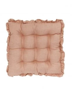 Westwing Collection Coussin de chaise 40x40 avec volants Camille, larg. 40 x long. 40 cm