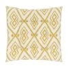 Westwing Collection Coussin de chaise 40x40 blanc crème/jaune Delilah, larg. 40 x long. 40 cm