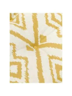 Westwing Collection Coussin de chaise 40x40 blanc crème/jaune Delilah, larg. 40 x long. 40 cm -Jardin Soldes Boutique Coussin de chaise 40x40 blanc cremejaune Delilah 2