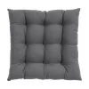 Westwing Collection Coussin de chaise 40x40 coton gris foncé Ava, larg. 40 x long. 40 cm 1 Westwing Collection Coussin de chaise 40x40 coton gris foncé Ava, larg. 40 x long. 40 cm -Jardin Soldes Boutique Coussin de chaise 40x40 coton gris fonce Ava