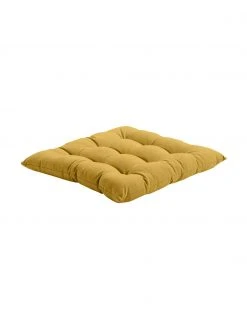 Westwing Collection Coussin de chaise 40x40 coton jaune Ava, larg. 40 x long. 40 cm -Jardin Soldes Boutique Coussin de chaise 40x40 coton jaune Ava 2
