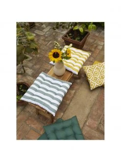 Westwing Collection Coussin de chaise 40x40 coton vert foncé Ava, larg. 40 x long. 40 cm -Jardin Soldes Boutique Coussin de chaise 40x40 coton vert fonce Ava 1