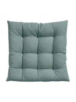 Westwing Collection Coussin de chaise 40x40 coton vert sauge Ava, larg. 40 x long. 40 cm