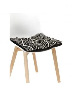 Westwing Collection Coussin de chaise 40x40 en coton noir Blaki, larg. 40 x long. 40 cm -Jardin Soldes Boutique Coussin de chaise 40x40 en coton noir Blaki 4