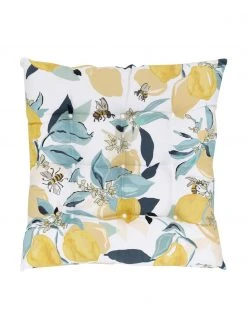 Westwing Collection Coussin de chaise 40x40 motif citron Bumble, larg. 40 x long. 40 cm