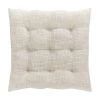 Westwing Collection Coussin de chaise coton blanc crème Sasha, larg. 40 x long. 40 cm