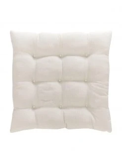 Westwing Collection Coussin de chaise coton blanc crème Sasha, larg. 40 x long. 40 cm -Jardin Soldes Boutique Coussin de chaise coton blanc creme Sasha 4
