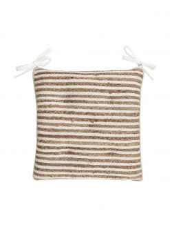Westwing Collection Coussin de chaise en jute Faeka, larg. 40 x long. 40 cm