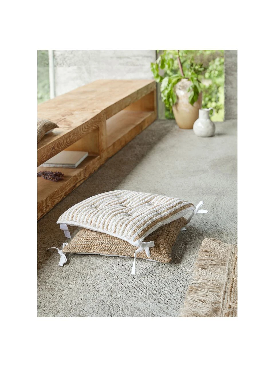 Westwing Collection Coussin de chaise en jute Justina, larg. 40 x long. 40 cm 5 Westwing Collection Coussin de chaise en jute Justina, larg. 40 x long. 40 cm – Image 3