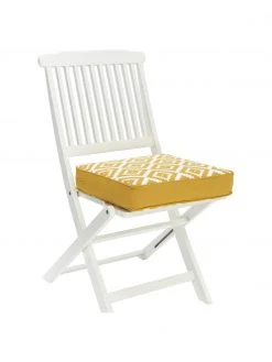 Westwing Collection Coussin de chaise épais jaune Miami, larg. 40 x long. 40 cm -Jardin Soldes Boutique Coussin de chaise epais jaune Miami 4