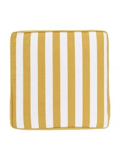 Westwing Collection Coussin de chaise épais rayures jaune Timon, larg. 40 x long. 40 cm -Jardin Soldes Boutique Coussin de chaise epais rayures jaune Timon 2