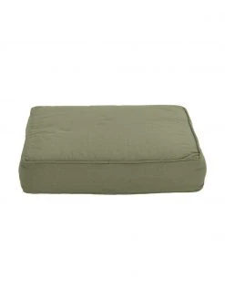 Westwing Collection Coussin de chaise épais vert olive Zoey, larg. 40 x long. 40 cm