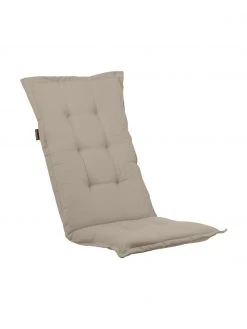 Coussin de chaise haut dossier beige uni Panama, larg. 50 x long. 123 cm