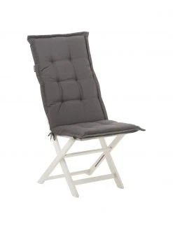 Coussin de chaise haut dossier gris uni Panama, larg. 50 x long. 123 cm -Jardin Soldes Boutique Coussin de chaise haut dossier gris uni Panama 5