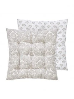 Westwing Collection Coussin de chaise réversible 40x40 Tiara, larg. 40 x long. 40 cm