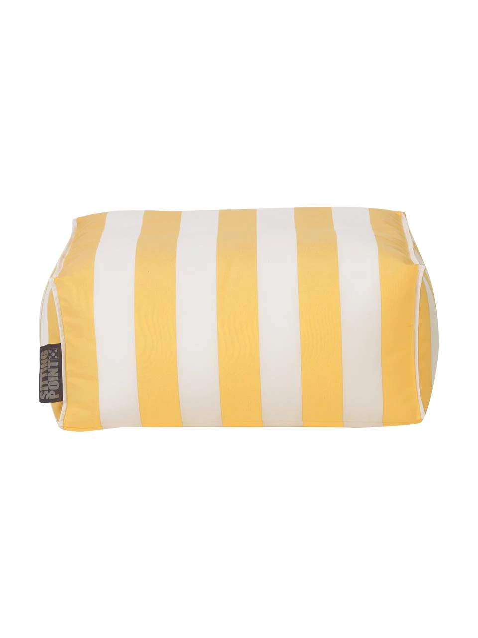Magma Coussin de sol d'extérieur jaune/blanc Korfu, larg. 65 x haut. 35 cm 6 Magma Coussin de sol d'extérieur jaune/blanc Korfu, larg. 65 x haut. 35 cm – Image 4