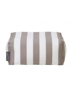 Magma Coussin de sol d'ext&eacute;rieur taupe/blanc Korfu, larg. 65 x haut. 35 cm -Jardin Soldes Boutique Coussin de sol dexterieur taupeblanc Korfu 3