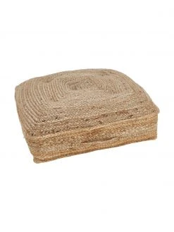 Calma House Coussin de sol en jute Ural, larg. 60 x haut. 13 cm