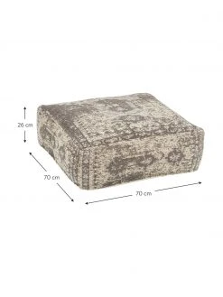 Westwing Collection Coussin de sol vintage Rebel, larg. 70 x haut. 26 cm -Jardin Soldes Boutique Coussin de sol vintage Rebel 3