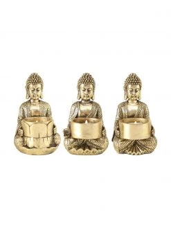 Ensemble de bougeoirs pour bougies chauffe-plat Jarven, 3 élém., larg. 8 x haut. 14 cm