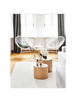 Westwing Collection Fauteuil acapulco blanc plastique tressé Bahia, larg. 81 x prof. 73 cm -Jardin Soldes Boutique Fauteuil acapulco blanc plastique tresse Bahia 2