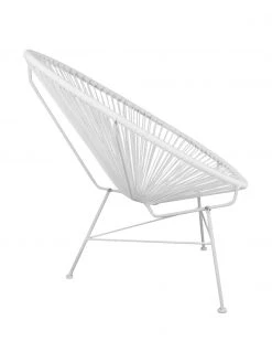 Westwing Collection Fauteuil acapulco blanc plastique tressé Bahia, larg. 81 x prof. 73 cm -Jardin Soldes Boutique Fauteuil acapulco blanc plastique tresse Bahia 5