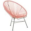 Westwing Collection Fauteuil acapulco corail plastique tressé Bahia, larg. 81 x prof. 73 cm -Jardin Soldes Boutique Fauteuil acapulco corail plastique tresse Bahia