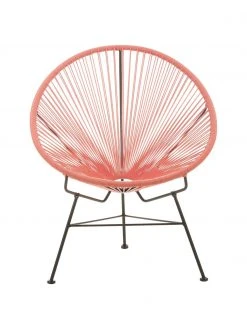 Westwing Collection Fauteuil acapulco corail plastique tressé Bahia, larg. 81 x prof. 73 cm -Jardin Soldes Boutique Fauteuil acapulco corail plastique tresse Bahia 4