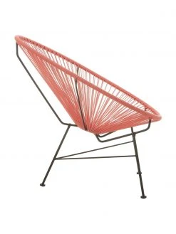 Westwing Collection Fauteuil acapulco corail plastique tressé Bahia, larg. 81 x prof. 73 cm -Jardin Soldes Boutique Fauteuil acapulco corail plastique tresse Bahia 5