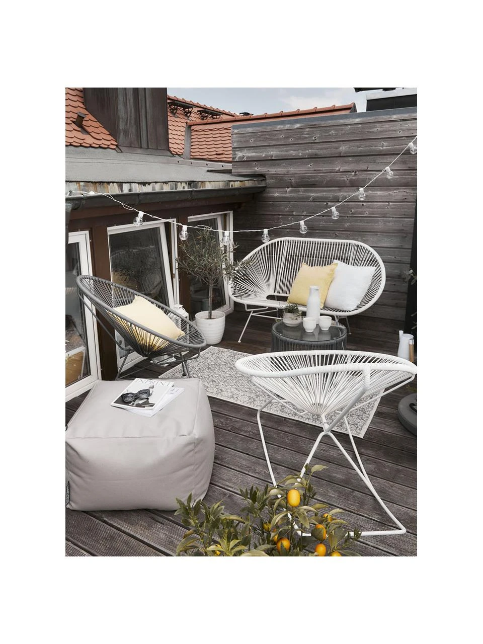 Westwing Collection Fauteuil acapulco gris foncé plastique tressé Bahia, larg. 81 x prof. 73 cm 5 Westwing Collection Fauteuil acapulco gris foncé plastique tressé Bahia, larg. 81 x prof. 73 cm – Image 3