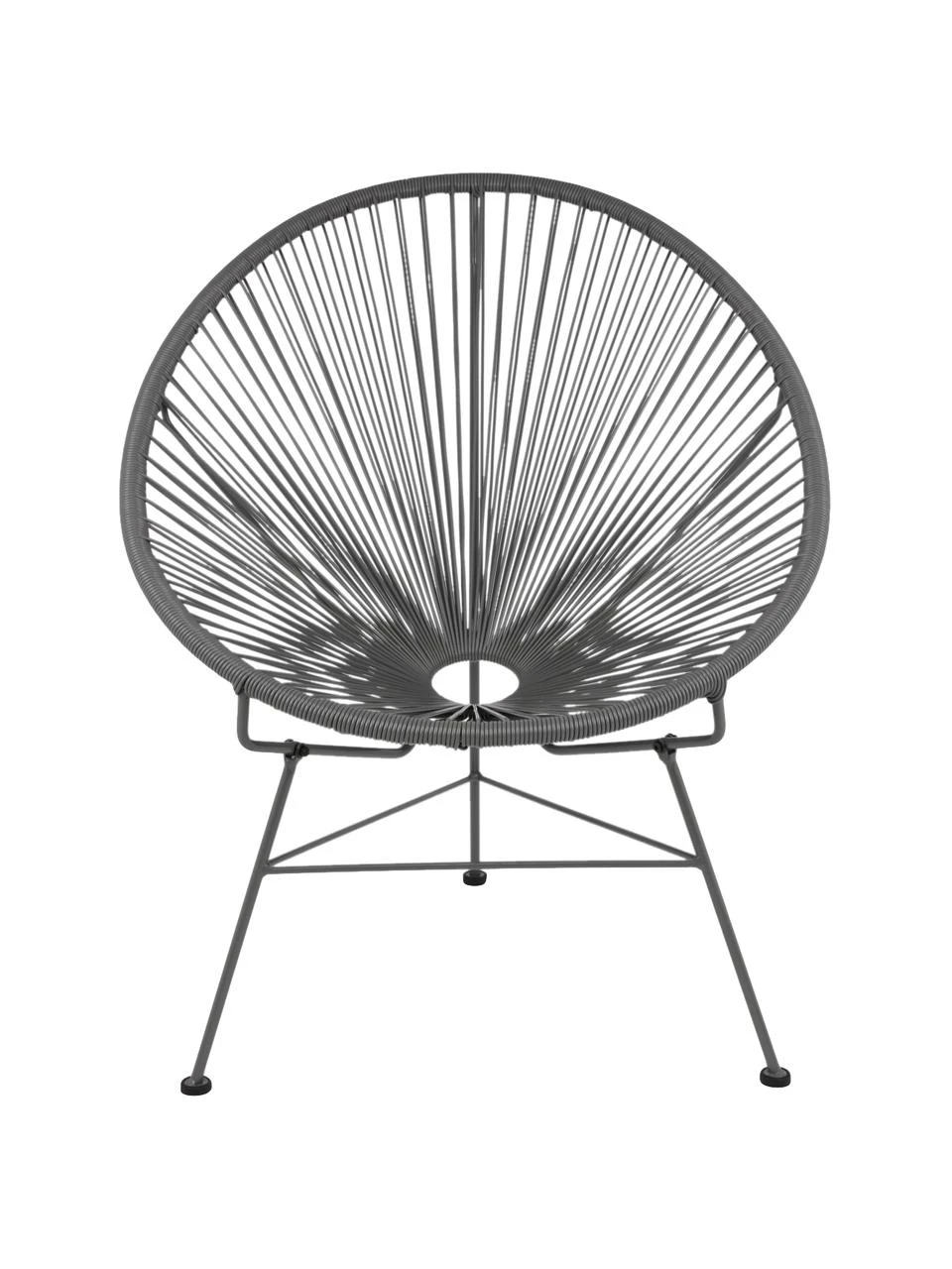 Westwing Collection Fauteuil acapulco gris foncé plastique tressé Bahia, larg. 81 x prof. 73 cm 7 Westwing Collection Fauteuil acapulco gris foncé plastique tressé Bahia, larg. 81 x prof. 73 cm – Image 5