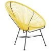 Westwing Collection Fauteuil acapulco jaune soleil plastique tressé Bahia, larg. 81 x prof. 73 cm 1 Westwing Collection Fauteuil acapulco jaune soleil plastique tressé Bahia, larg. 81 x prof. 73 cm -Jardin Soldes Boutique Fauteuil acapulco jaune soleil plastique tresse Bahia