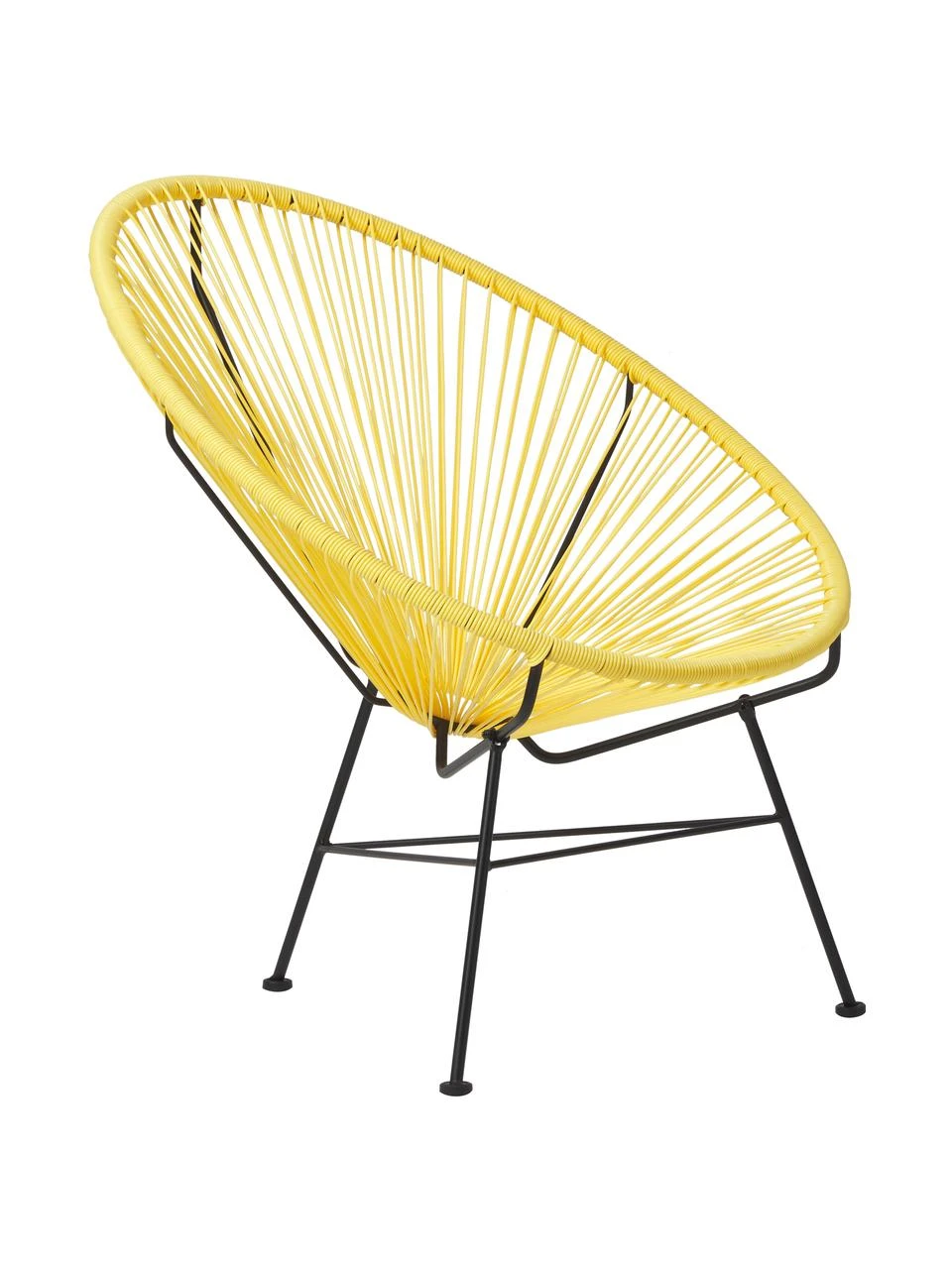 Westwing Collection Fauteuil acapulco jaune soleil plastique tressé Bahia, larg. 81 x prof. 73 cm 3 Westwing Collection Fauteuil acapulco jaune soleil plastique tressé Bahia, larg. 81 x prof. 73 cm