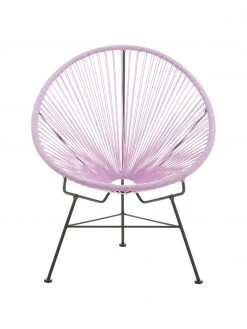 Westwing Collection Fauteuil acapulco lavande plastique tressé Bahia, larg. 81 x prof. 73 cm -Jardin Soldes Boutique Fauteuil acapulco lavande plastique tresse Bahia 4