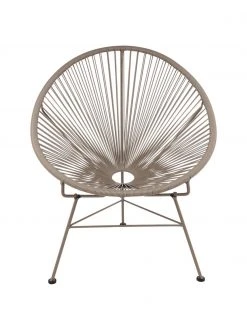 Westwing Collection Fauteuil acapulco taupe plastique tress&eacute; Bahia, larg. 81 x prof. 73 cm -Jardin Soldes Boutique Fauteuil acapulco taupe plastique tresse Bahia 5