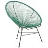 Westwing Collection Fauteuil acapulco vert forêt plastique tressé Bahia, larg. 81 x prof. 73 cm -Jardin Soldes Boutique Fauteuil acapulco vert foret plastique tresse Bahia