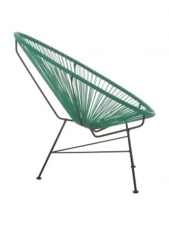 Westwing Collection Fauteuil acapulco vert forêt plastique tressé Bahia, larg. 81 x prof. 73 cm -Jardin Soldes Boutique Fauteuil acapulco vert foret plastique tresse Bahia 4