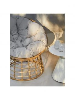 Bizzotto Fauteuil avec coussin d'assise Molly, Ø 92 x haut. 78 cm -Jardin Soldes Boutique Fauteuil avec coussin dassise Molly 2