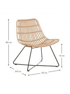 Westwing Collection Fauteuil bohème naturel Costa, larg. 64 x prof. 64 cm -Jardin Soldes Boutique Fauteuil boheme naturel Costa 2